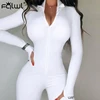 FQLWL Streetwear Knitted Sexy Summer Romper Bodycon Black White Jumpsuit Women Playsuit Long Sleeve Ladies Short Jumpsuit Female ► Photo 2/6