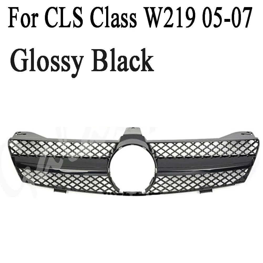 05-07 AMG Glossy BLK Передняя решетка бампера верхняя решетка для Mercedes Benz W219 класс CLS CLS350 CLS500 CLS550 2005 2006 2007 2008 2009 2010 Diamond GTR - Цвет: 05-07 AMG Glossy BLK