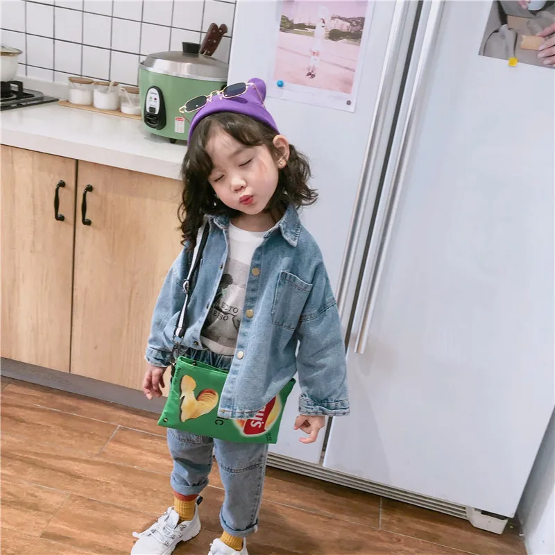 

MILANCEL children clothing denim coat and jeans 2 pcs girls clothes set casual girls set