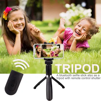 

Universal 2in1 Selfie Stick Tripod Phone Holder Monopod with Bluetooth Wireless Remote Shutter For Samsung Xiaomi iphone