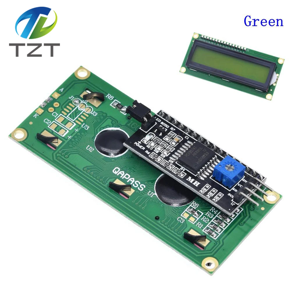Модуль ЖКД синий зеленый экран IIC/igc 1602 для arduino 1602 lcd UNO r3 mega2560 lcd 1602 - Цвет: I2C LCD1602 Green