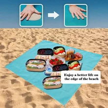 Песчаное пляжное одеяло коврик открытый пикник ковер без песка водонепроницаемый Быстросохнущий машинная стирка DNJ998