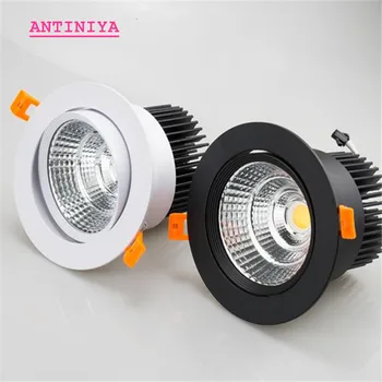 Dimmable AC90V 260V 5W7W9W12W15W18W20W LED Downlights Epistar Chip COB Recessed Ceiling Lamps Spot Lights For Home v3 VC Full Color Background
