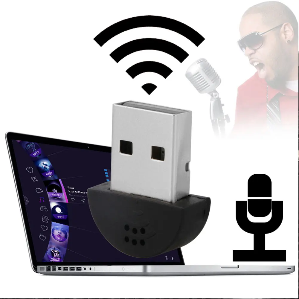 Новый мини USB 2 0 Микрофон Портативный Студийный для речи микрофон аудио адаптер