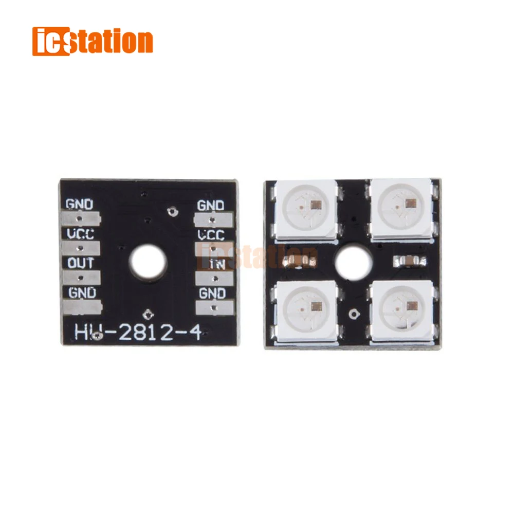 

WS2812B-4 5V 5050 RGB LED Lamp Panel Board 4-Bit LED development board