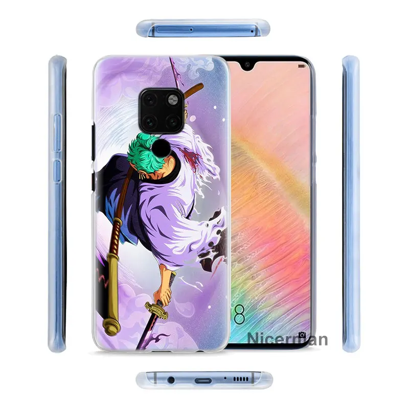 Аниме one piece Луффи Зоро чехлы для телефонов huawei mate 20 Pro 10 20 30 Lite P30 Pro P30 P20 Lite P10 Lite жесткий чехол