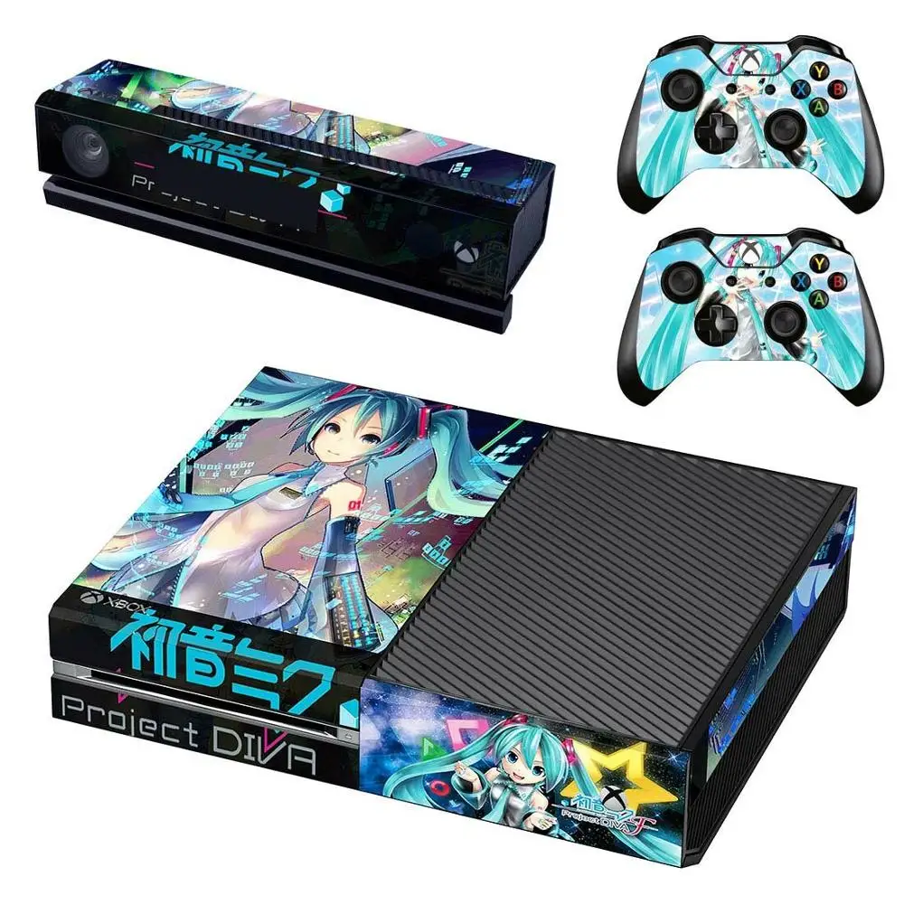 Hatsune Miku наклейка для кожи Полное покрытие для консоли Xbox One& Kinect& 2 контроллера для Xbox One Skins наклейка s
