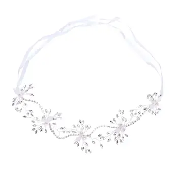 

Bridal Headband Flowers Crystal Hair Band Headpiece Ribbon Hair Accessories (FD666)