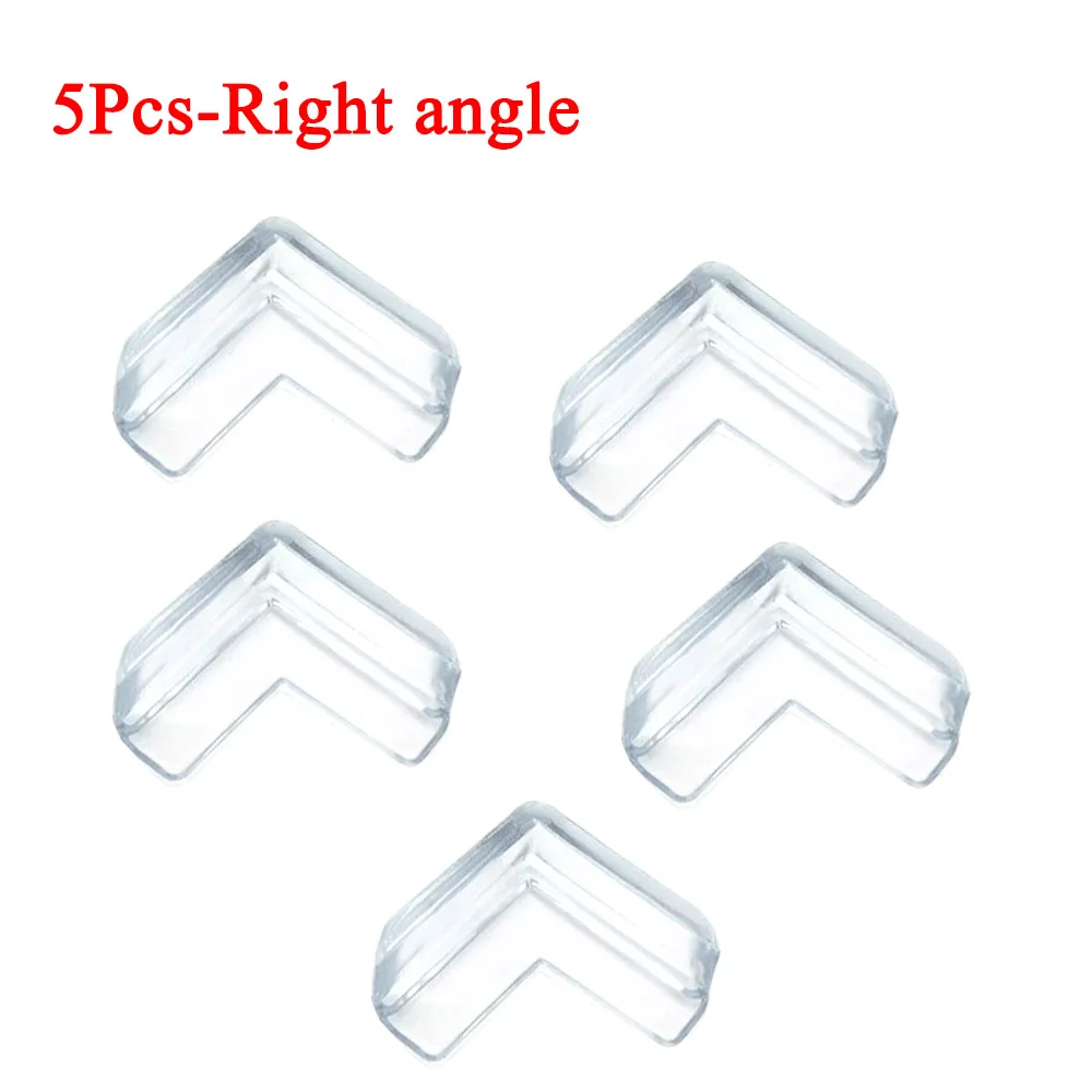 5Pcs-Right angle Детский безопасный уголок для ребенка угловая Защита Детские Силиконовые накладка на углы защита головы антиколлизия угловая - Цвет: 5Pcs-Right angle
