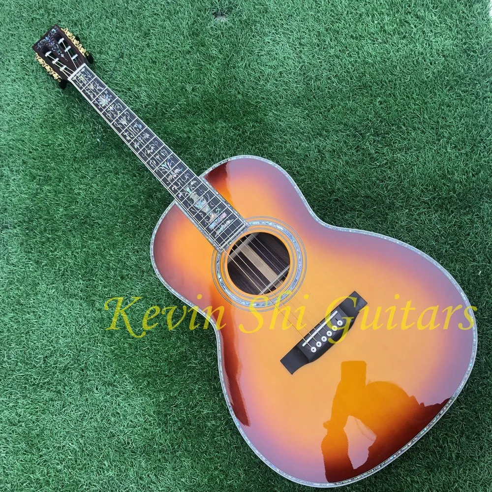 Spruce top 00045 Акустическая гитара all real abalone 000 45 акустическая электрогитара гитара