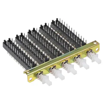 

Interlock Push Button Switch Piano Type 8PDT 24 Pin 5 Row