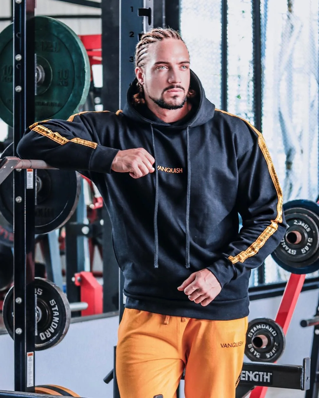Мускул д-р Европа и Америка Brothers стиль популярный бренд гимнастические брюки для мужчин с капюшоном спортивный свитер комплект из двух предметов