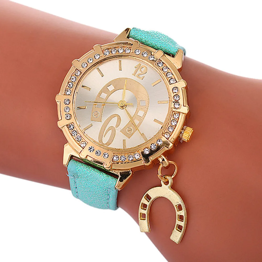 Horseshoe accessories women's watch flash strap watch luxury brand quartz watch bracelet watch gifts for women