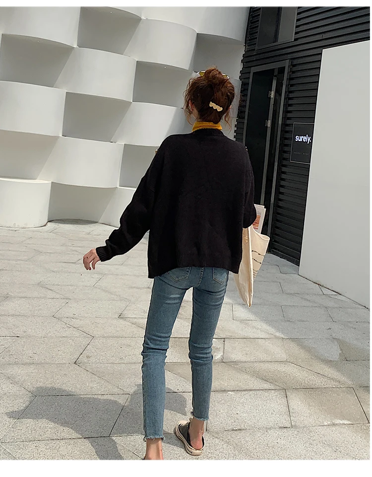 Вязаные кардиганы весна осень повседневные кардиганы для женщин топы с длинными рукавами Блестки звезды отделка из перламутровых бус Женские свитера пальто CC293