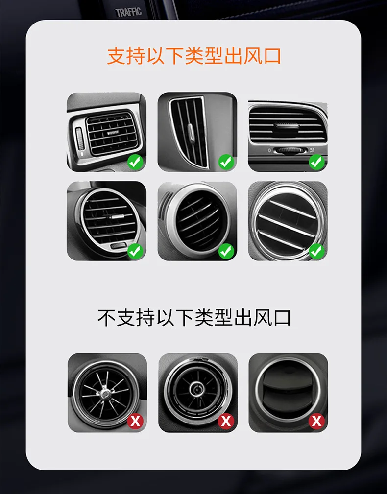 Small Square Gravity Bracket Car Phone Holder Mobile Phone Navigation Car Car Outlet