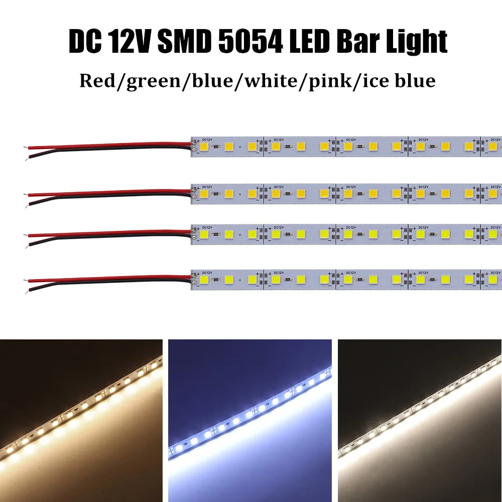 LED Cabinet Light LED Light LED Light Bar DC 12V Led Hard Bar Strip Light 25cm 50cm SMD 5054 Aluminium Rigid Strip Kitchen Under Cabinet Lamp