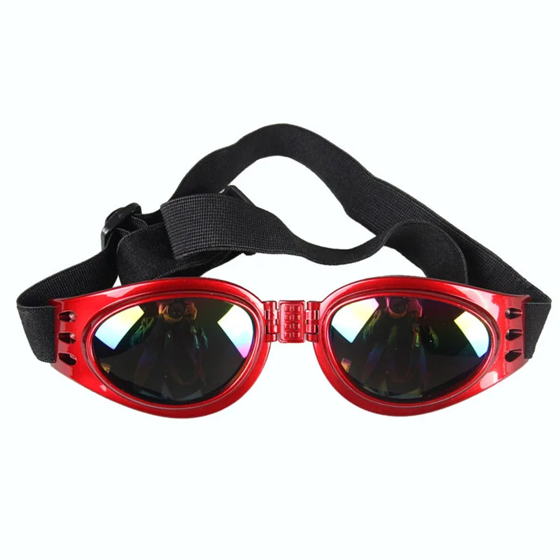 Аксессуары для домашних животных, солнцезащитные очки Gafas de sol plegables para perros y mascotas gafas de protección para perros gafas de sol UV 6 co - Цвет: RD