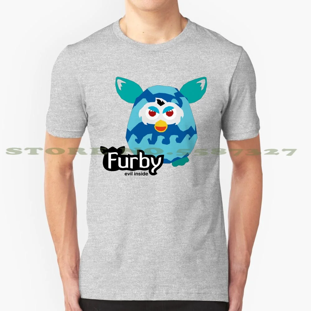 Furby - Evil Inside Cool Design T-Shirt Alla Moda Tee Furby Furby Boom Toy Gioco Per Bambini Blu Evil Gremlin Parodia Demon Devil Retro