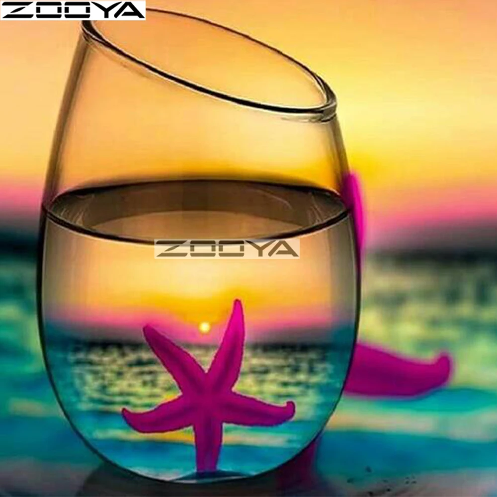 ZOOYA 5D DIY алмазная живопись вышивка морской хрусталь чашка Starfis мозаика полный