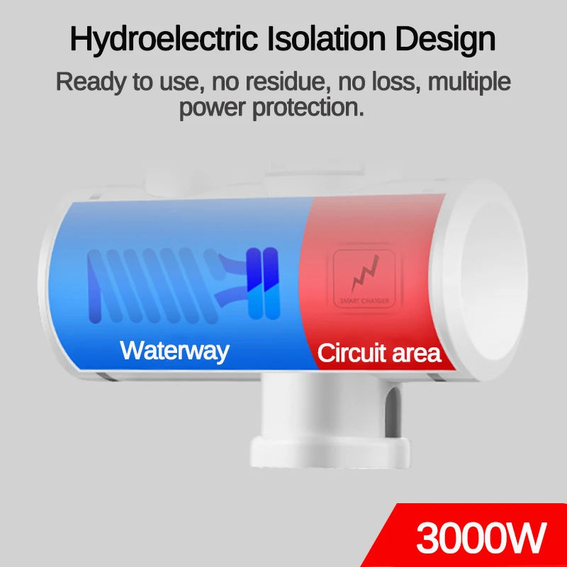 Электрический кухонный водонагреватель, кран 3000 Вт, мгновенный нагреватель горячей воды, кран для холодного нагрева, проточный водонагреватель