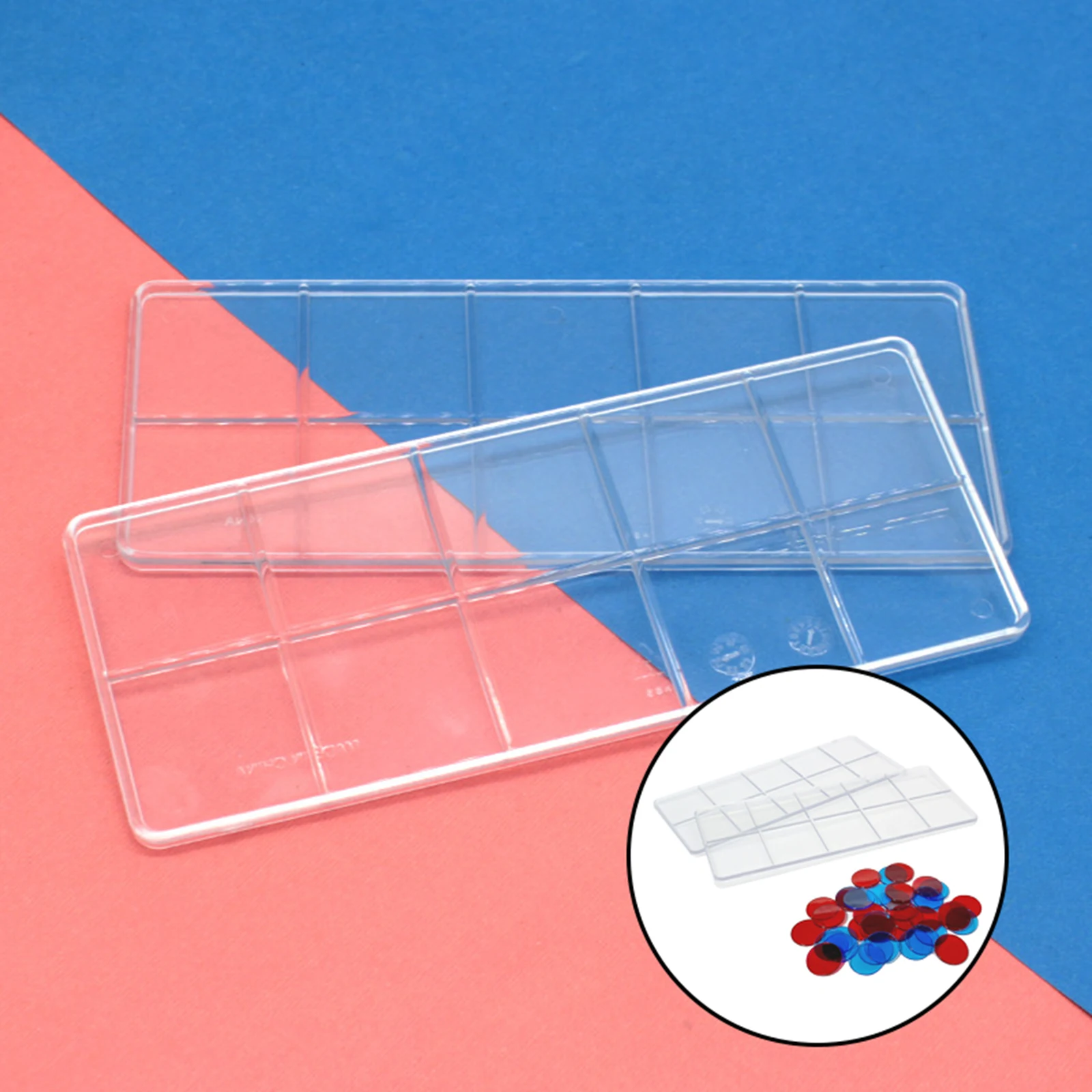 Ten-Frame Set, Math Manipulative for Elementary Ten Frame Math Games for Kindergarten , 2 Frame, 40 Counters