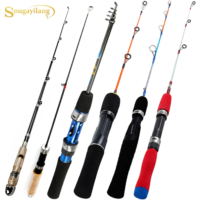 High Quality Carbon Spinning Winter Retractable Pen Pole Reels Ice Fishing Rods 