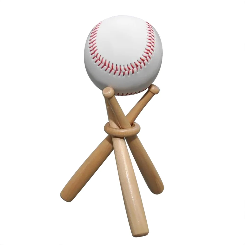 Outdoor Mini Baseball Bat Wood Display Holder Tennis Storage Base Holder Support