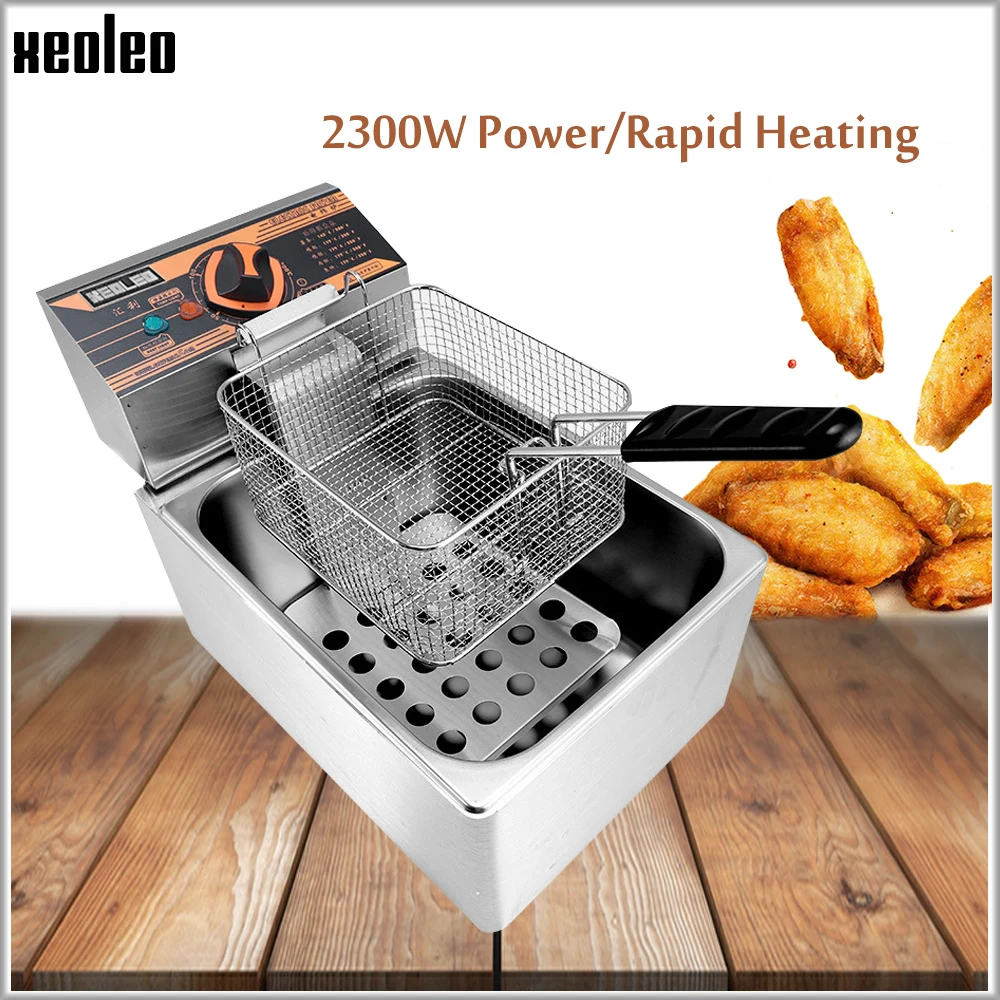 XEOLEO Commercial Fryer 5.5L Single Basket Air Fryer French Fry