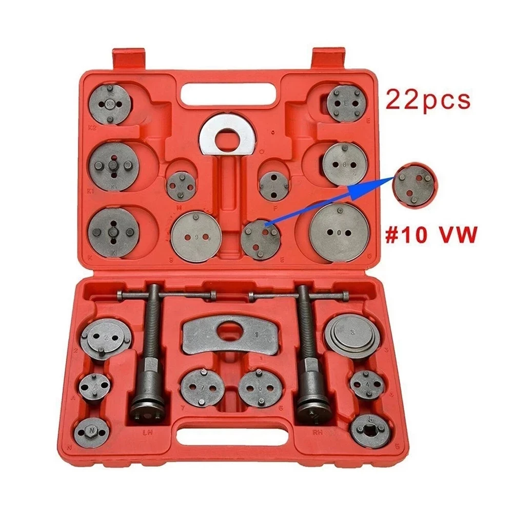 22PCS Universal Auto Disc Brake Pad Caliper regulator Rewind Wind Back Tool Kit Brake Pump