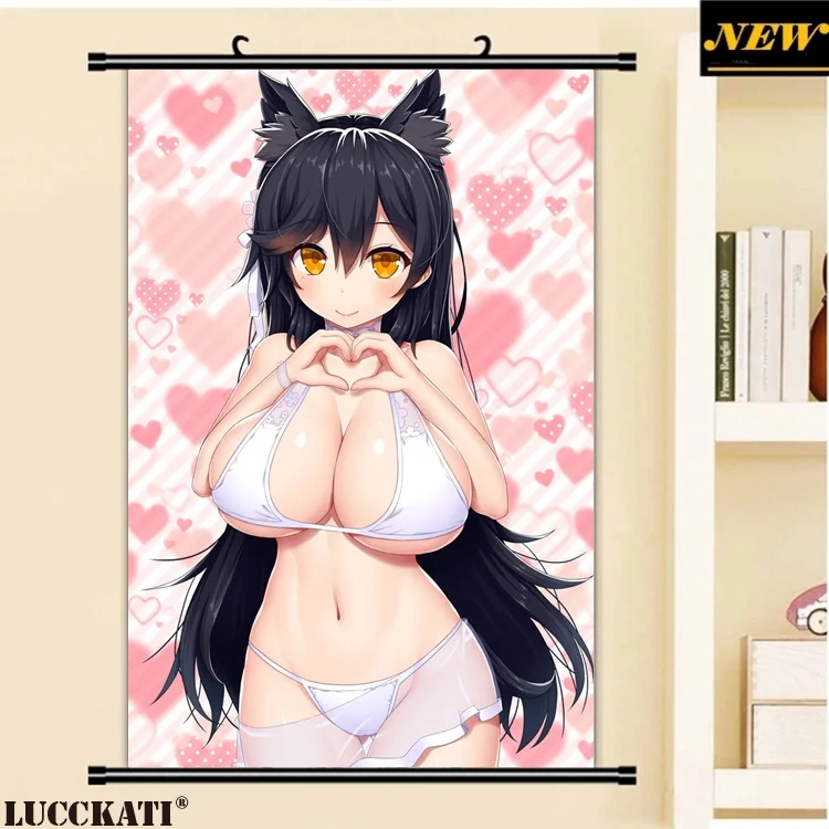 21yande.re 459937 animal_ears asamura_hiori atago_(azur_lane) azur_lane bikini see_through swimsuits underboob_副本