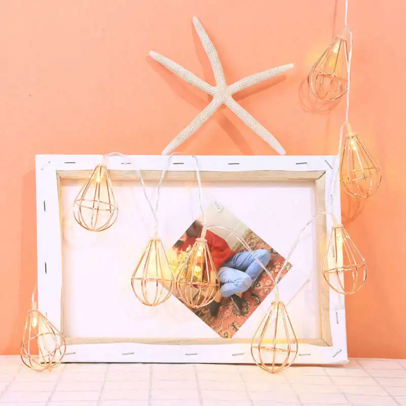 Led Fairy Lights 10 Metal String Light Battery Operated Party Lights For Festival Halloween Party Wedding Decoration M3