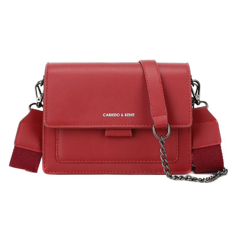 

Small bag female 2019 autumn and winter new women's bag fashion wild tide simple casual broadband shoulder Messenger bag