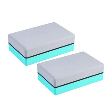 

2pcs EVA Two-Tone Yoga Brick Exercise Gym Foam Brick Exercise Body Fitness Training Aids Gym Yoga Accessories