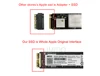 256 ГБ 512 ГБ SSD для 2014 2015 2017 Macbook Air A1465 A1466 Macbook Pro Retina A1502 A1398 1 ТБ iMac A1419 A1418 твердотельный накопитель ► Фото 3/6