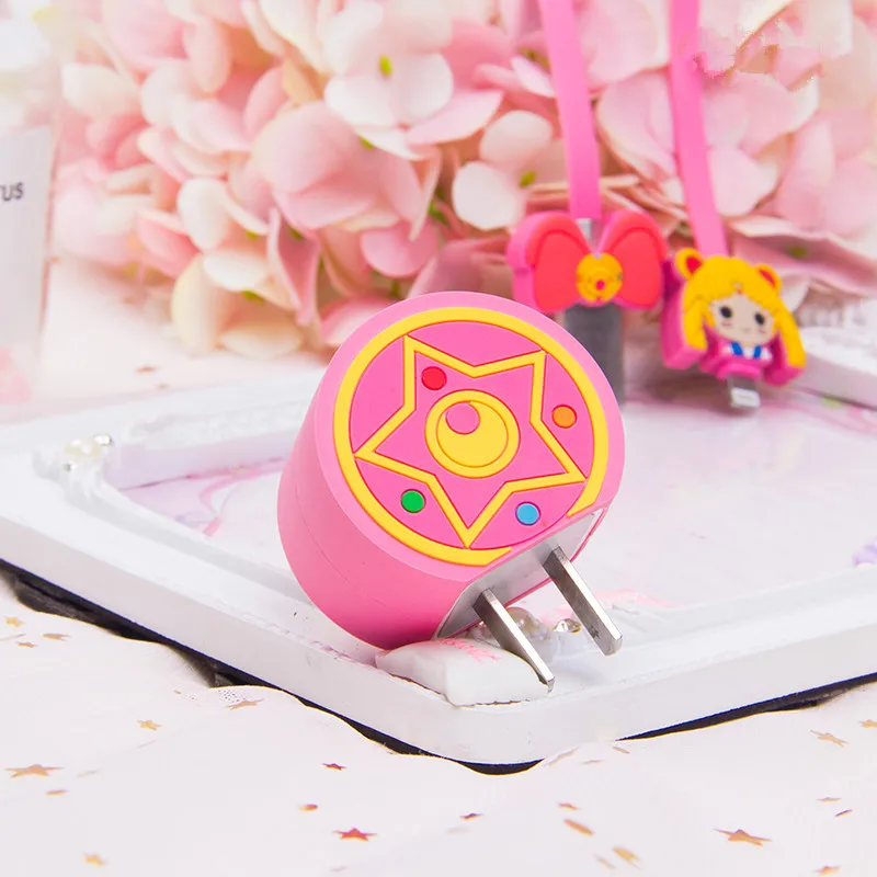 Аниме Sailor Moon Card Captor Sakura cosplay Cartoon мобильный телефон линия передачи данных usb зарядный кабель подарок