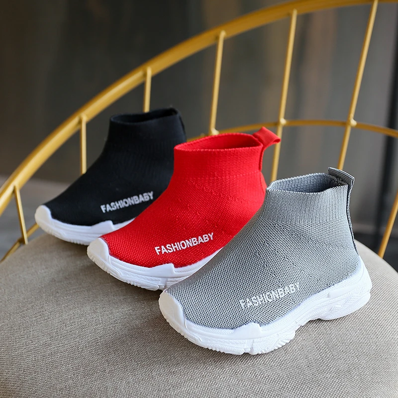 male female sneaker baby shoes Children casual shoes child high elastic foot wrapping snow boots kids knitted socks shoes