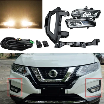 

Fog lights for N issan x trail t32 fog light X-Trail Rogue 2017-2019 Fog lights Bracket Wiring Harness Kit head light Grille