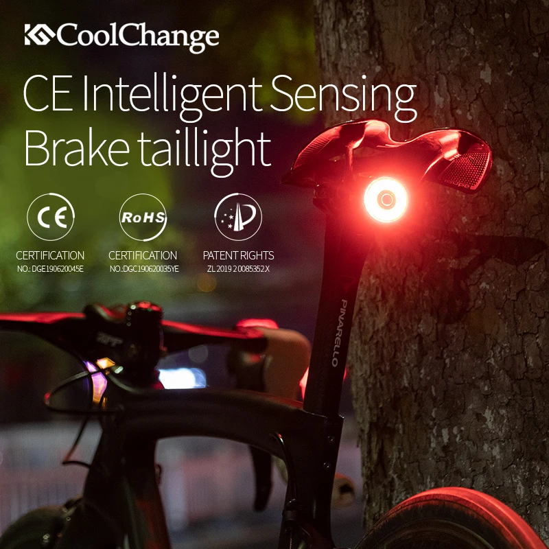CoolChange умный велосипедный светильник с датчиком тормоза интеллектуальная