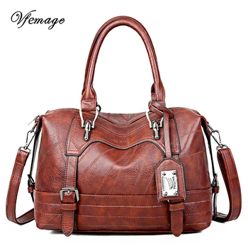 

Vfemage Boston Bag Women Handbags Large Capacity Female Crossbody Bags Vintage Ladies Shoulder Bag Messenger Bolsos Feminina