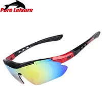 PureLeisure 1 комплект 5 линзы клип солнцезащитные очки lentes para conducir de noche очки над очками PC материал клип на солнцезащитные очки 0868PC - Цвет: blackred
