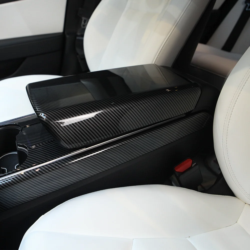 Аксессуары Model3 для tesla модель 3 углеродное волокно ABS подлокотник коробка крышка y