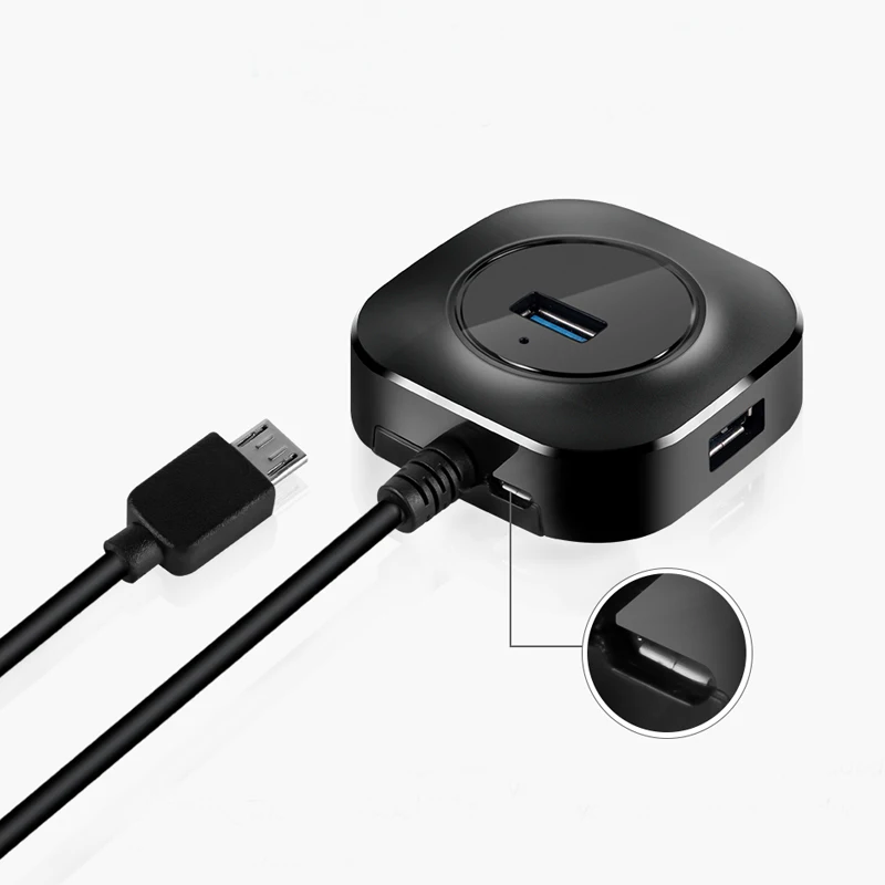 USB концентратор 3,0, мульти Высокоскоростной USB 3,0, концентратор, разветвитель 3,0/2,0, 4 порта, HAB, микро USB порт, расширитель, USB концентратор для ПК, компьютера