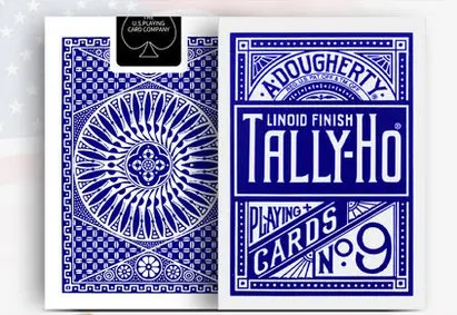 1 колода Tally-Ho игральные карты Волшебные трюки колоды карточная колода - Цвет: round blue