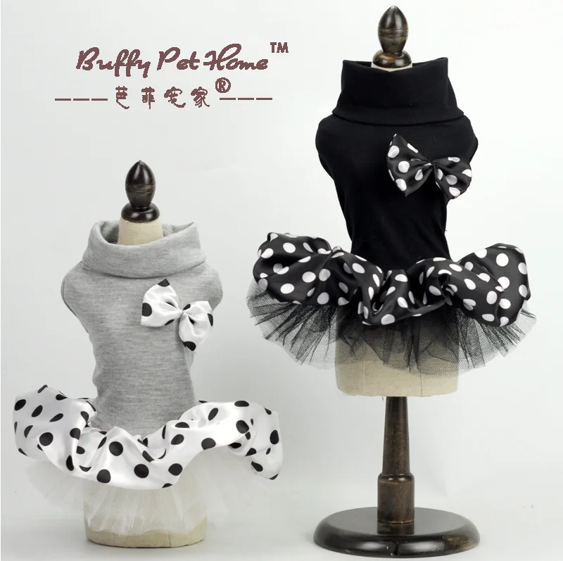Buffy chong la casa Manufacturers Direct Selling Pet Supplies Wholesale Dog Skirt Dog Formal Dress Wedding Dress Polka Dot Costu