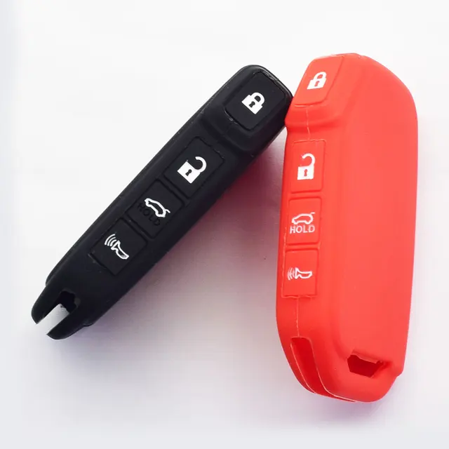 Silicone Car Key Cases 4 Buttons Smart Remote Control Protector Cover Skin