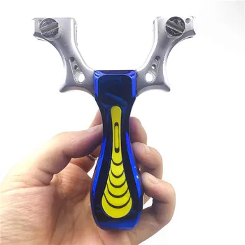 

New Hot Sale Outdoor Shooting Slingshot Hunting Zinc Alloy Slingshot Shooting 4 Color Flat Rubber Band Slingshot