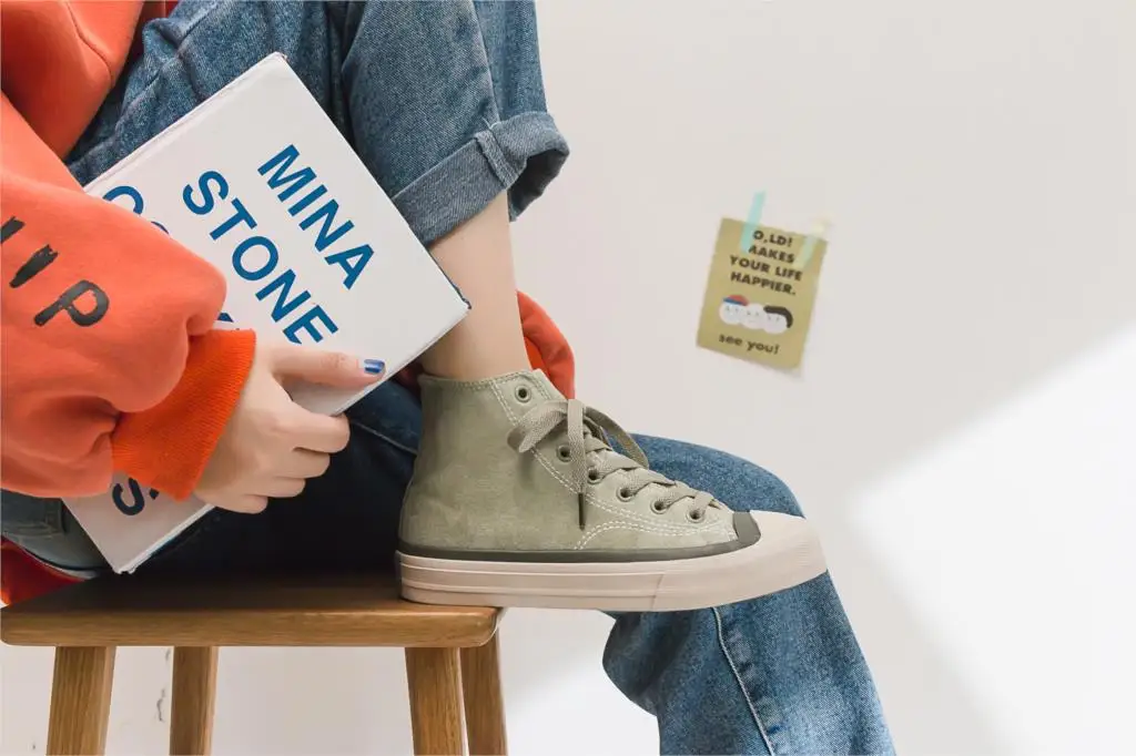 Winter Plush High-Top Women Canvas Shoes Comfortable Flat Warm Breathable Flock Shoes Winter New Fashion Trendy Shoes Women