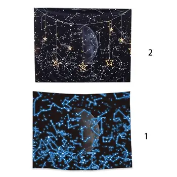 

Glow Luminous Tapestry Starry Sky Star Moon Psychedelic Wall Hanging Blanket NEW