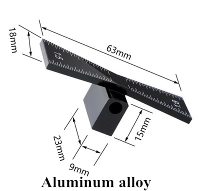 Прецизионный джиг-маркер ласточкин хвост ручной резки деревянных суставов Калибр scriber ласточкин хвост шаблон руководство Размер 1: 5 и 1: 8 деревообрабатывающий инструмент - Цвет: alloy