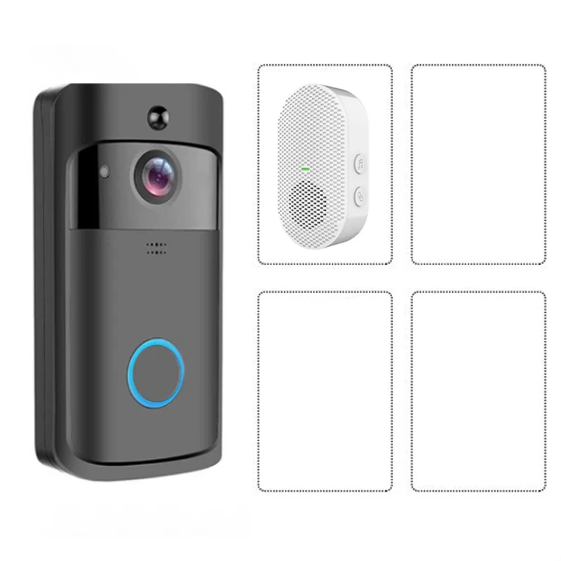 screen intercom EKEN V5 Smart Video WIFI Doorbell Camera 720P Visual Call Intercom Door Bell Infrared Night Vision Remote Record Home Security indoor monitor Door Intercom Systems